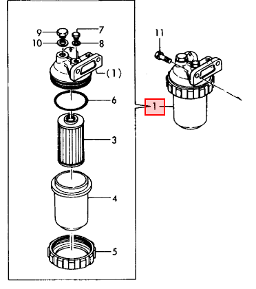 Yanmar Strainer Fuel Asy. 124790-55601