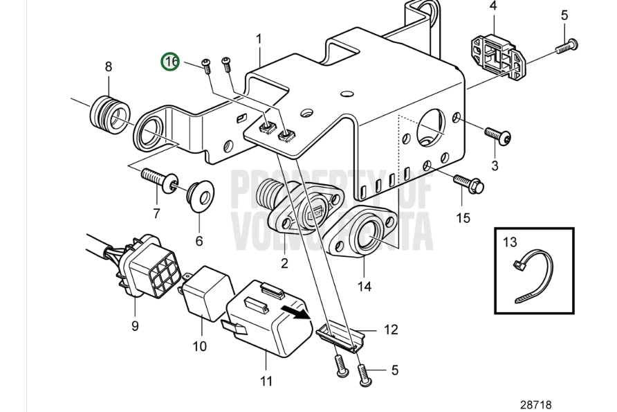 Screw, Volvo 969405, Replaces 955244, (NOS)