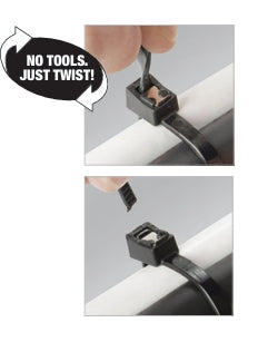 Ancor Self Cutting Cable Ties, 14" UV Black, 20/pk, 199284