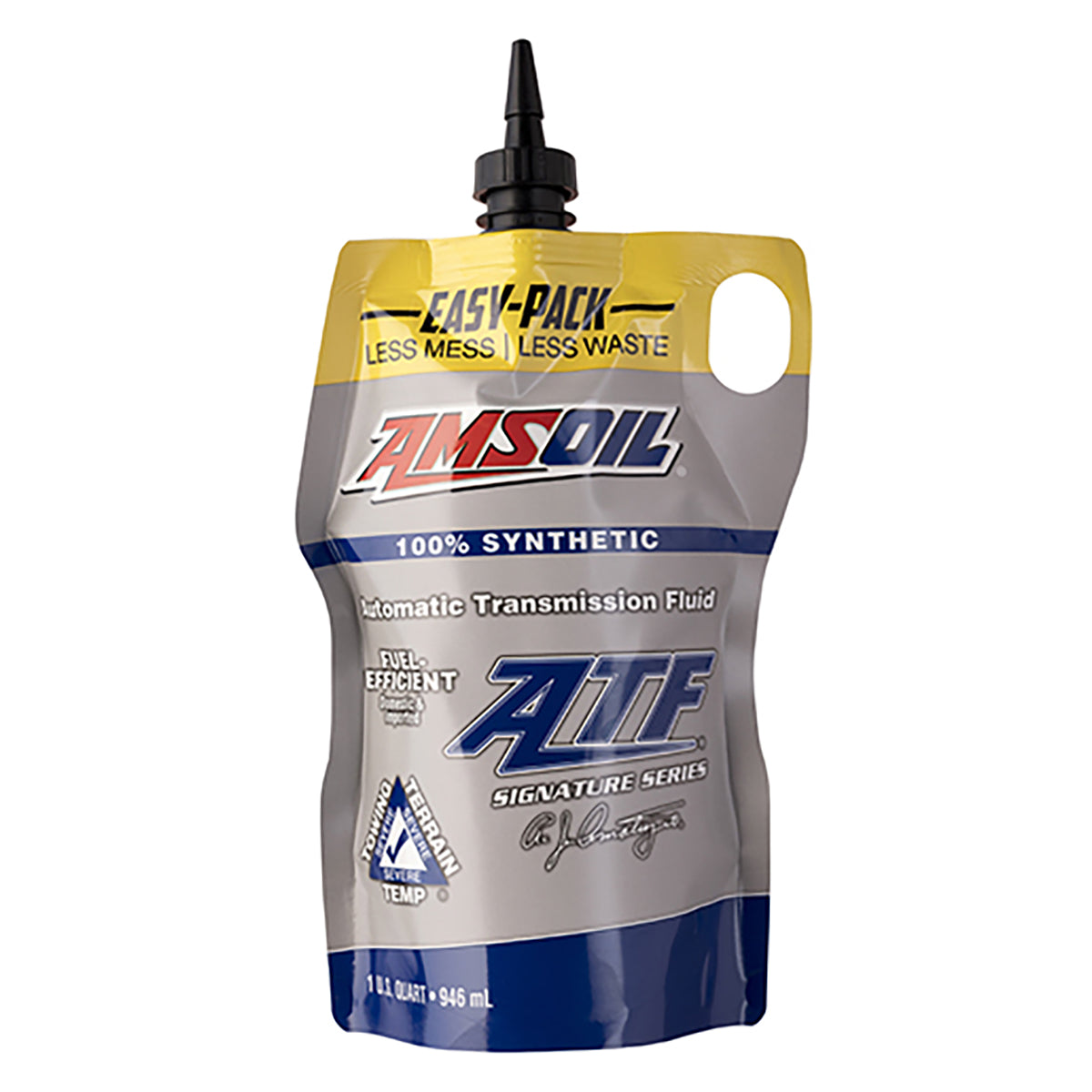 AMSOIL Signature Series Fuel-Efficient 100% Synthetic Automatic Transmission Fluid Quart EZ Pack
