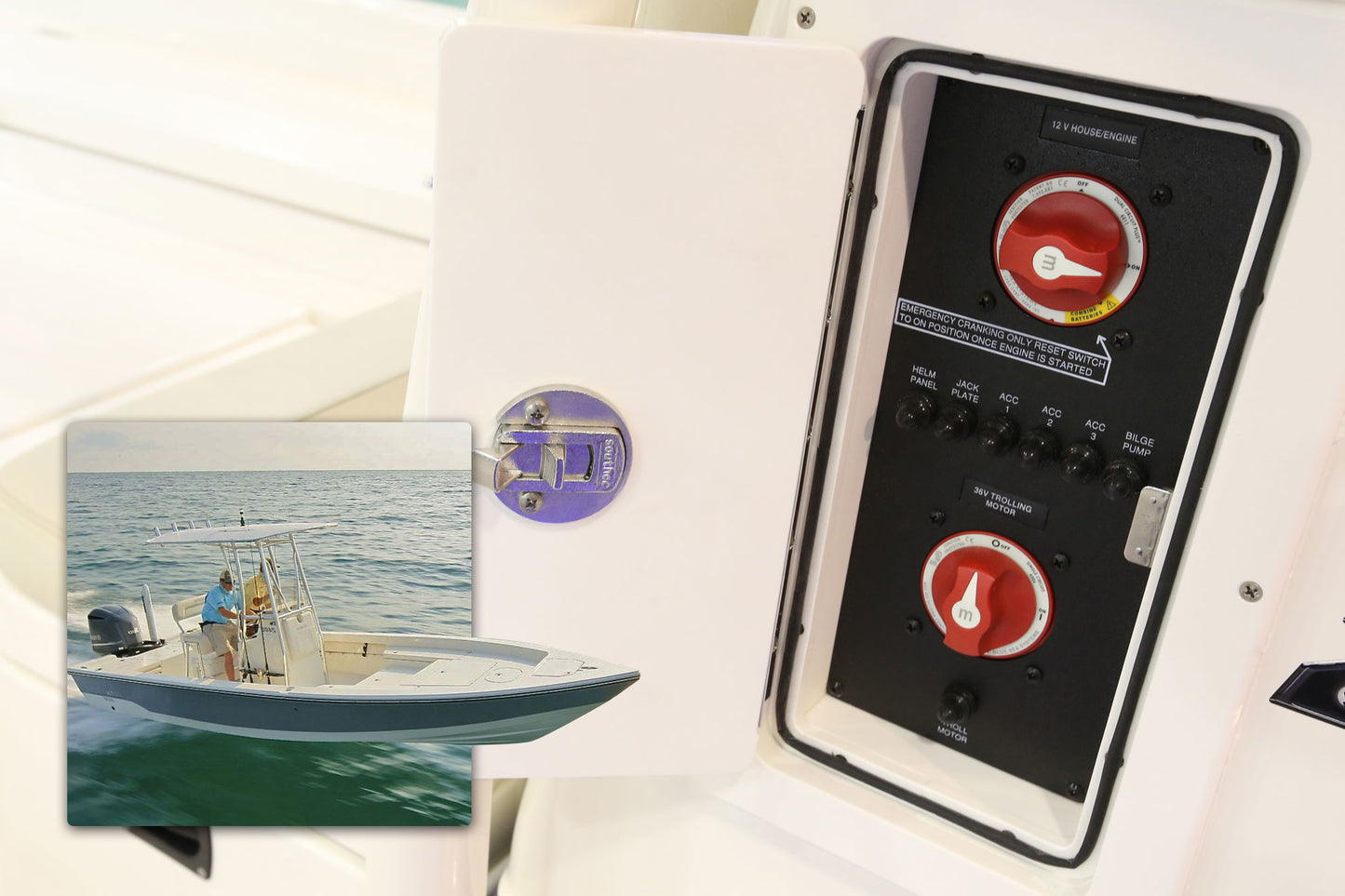 Blue Sea 6011 M Series Dual Circuit Plus On-Off-Both Battery Switch