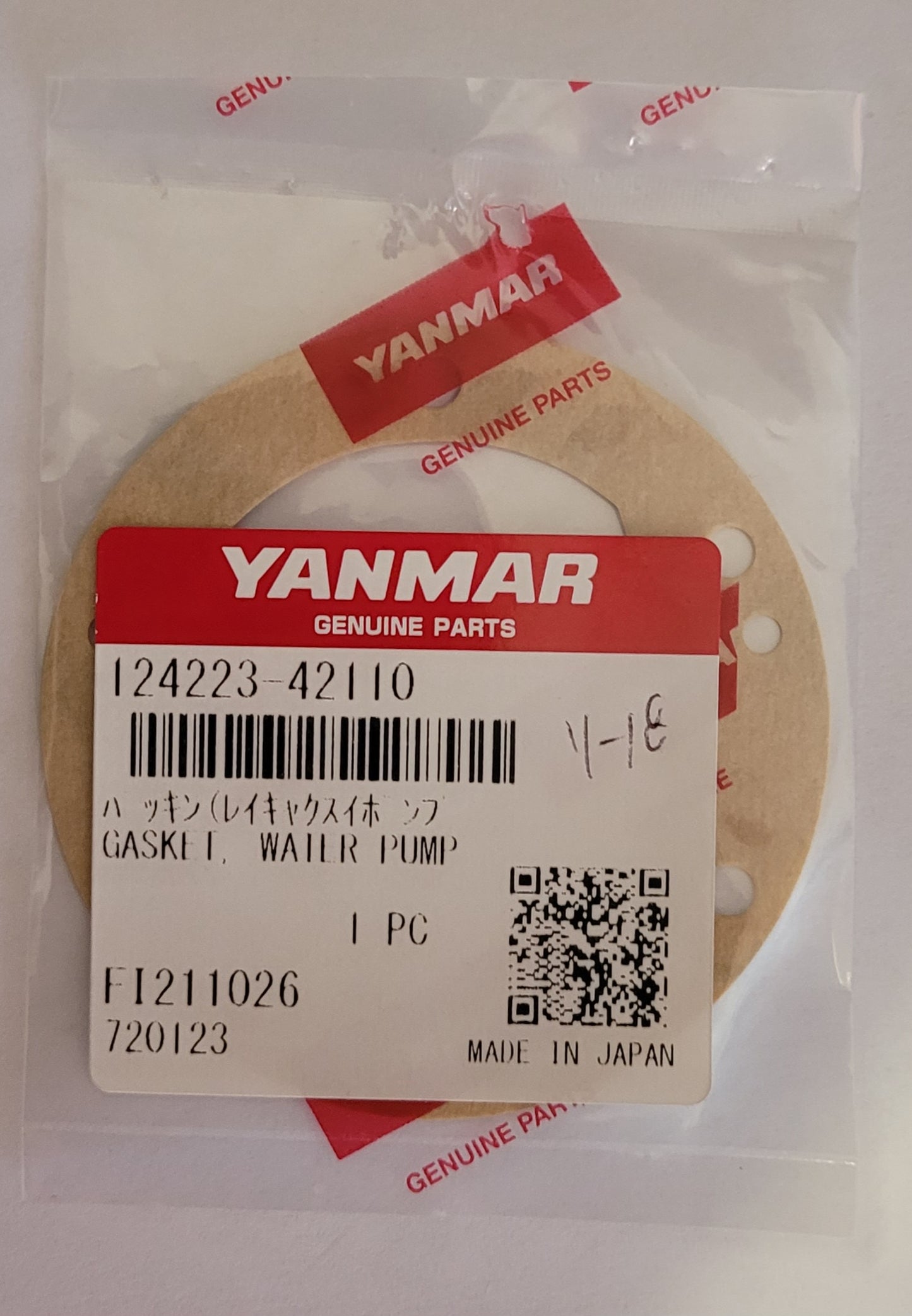 Yanmar water pump gasket 124223-42110