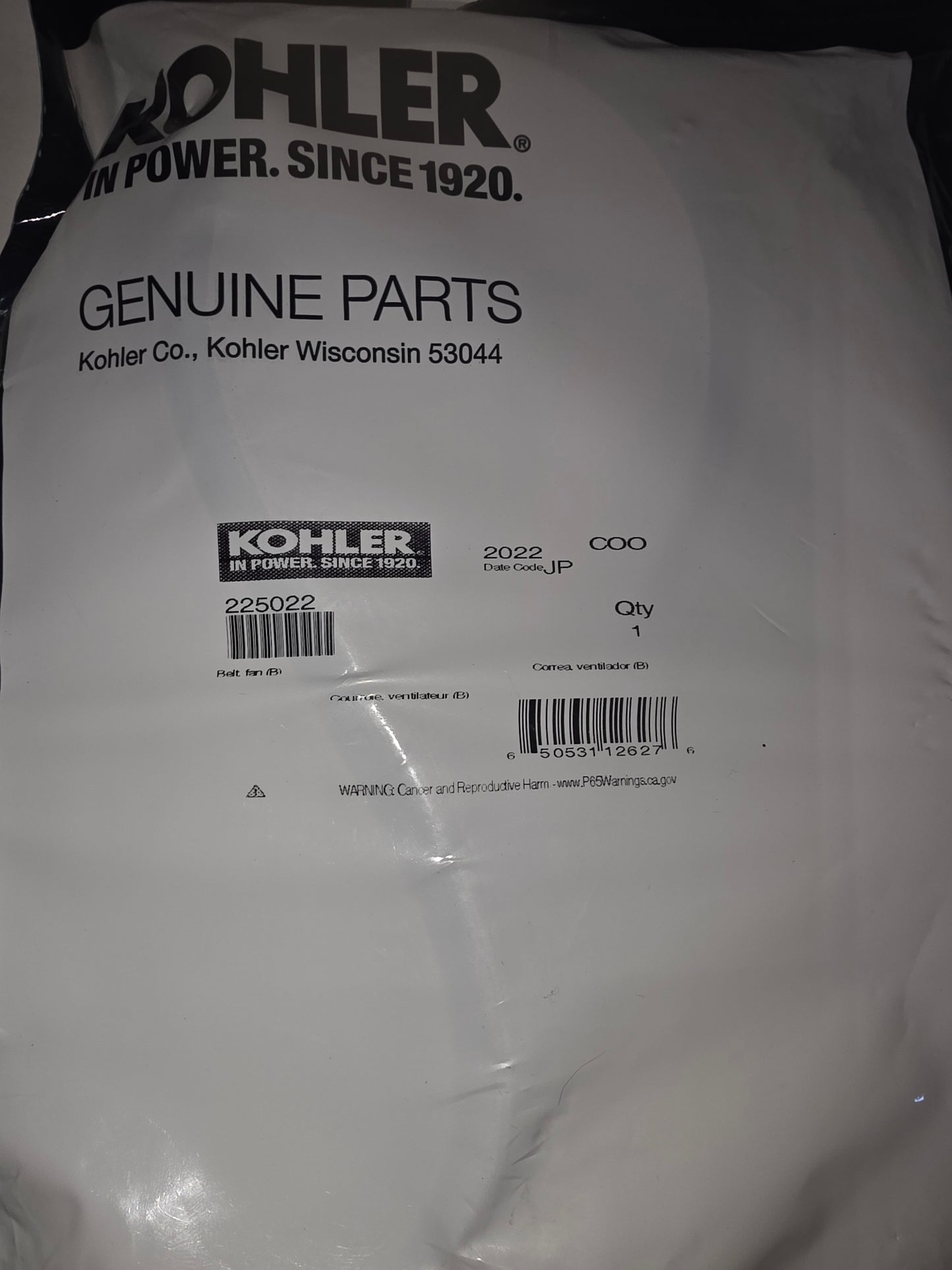 Kohler 225022 Belt