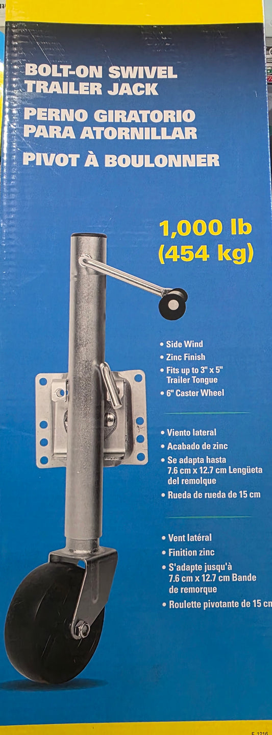 Seachoice 52021 Foldup Boat Trailer Jack, 6" Wheel, 1,000 lbs. Max Load