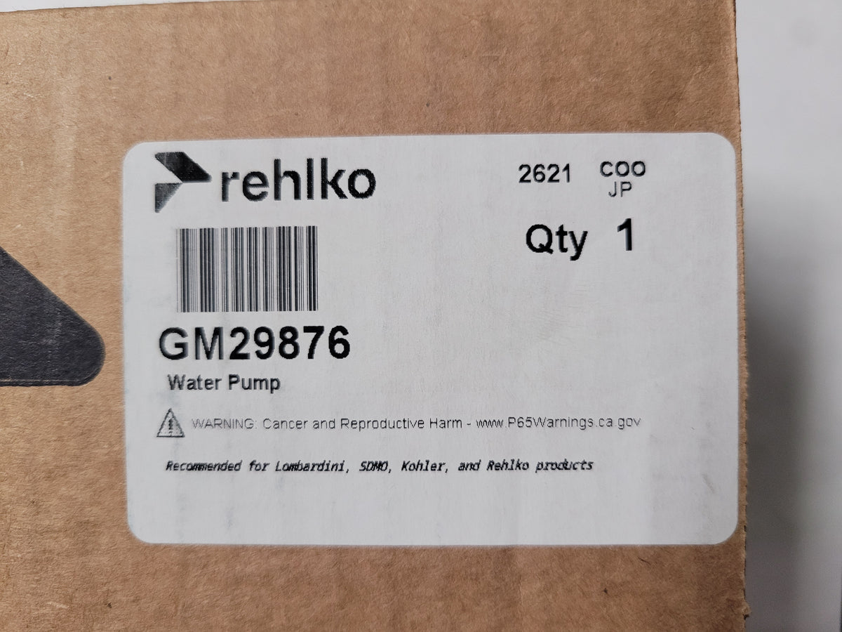 Kohler GM29876 Water Pump