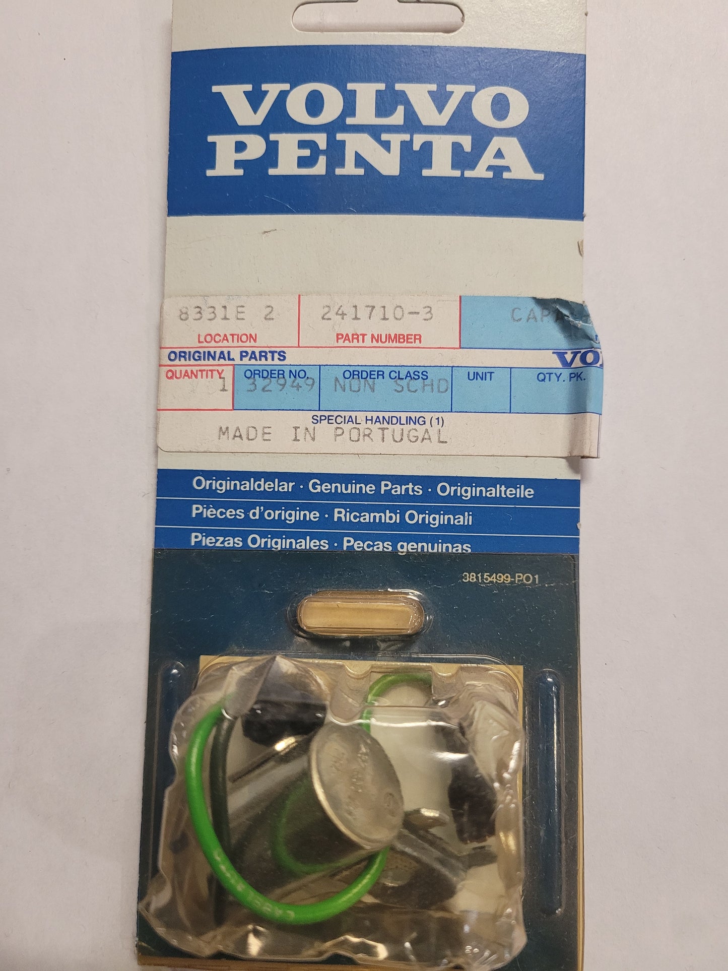 Capacitor, Vintage, (NOS) Volvo 241710