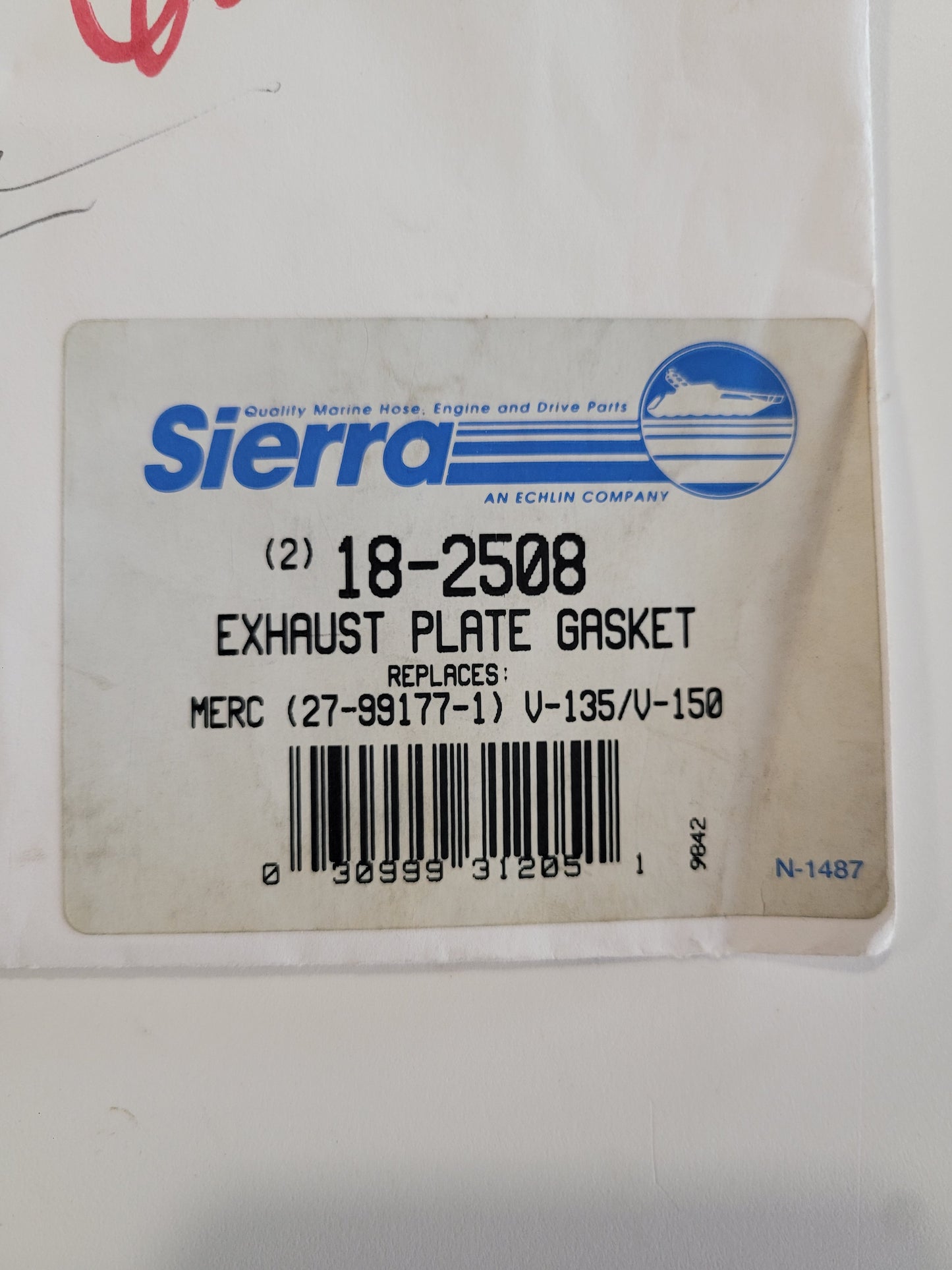 Gasket, Exh Plate, Sierra 18-2508