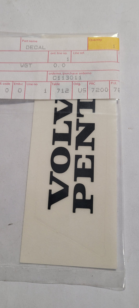Decal, (NOS) Volvo 3857652