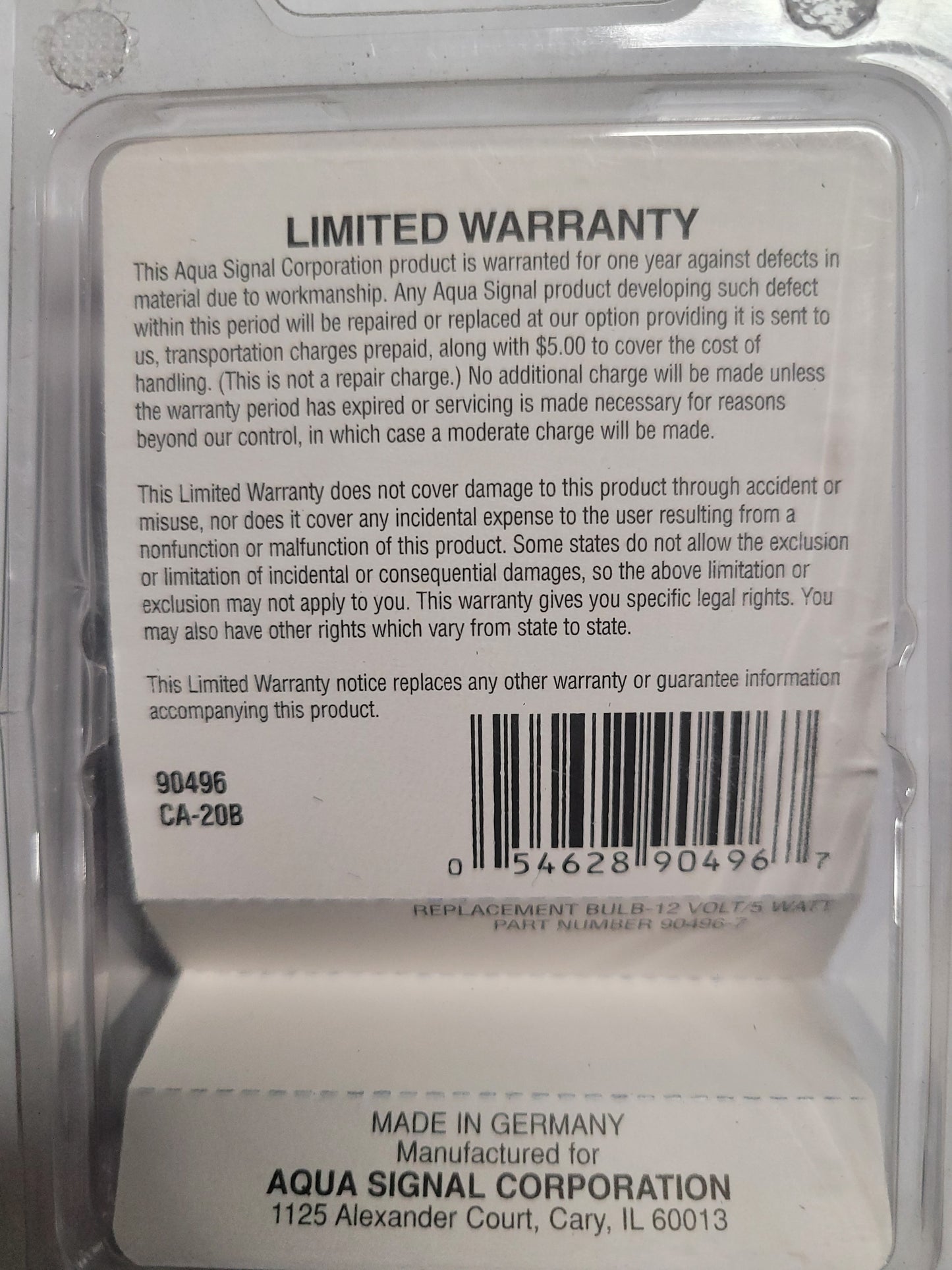 5w Aqua SIgnal Bulb 2pk