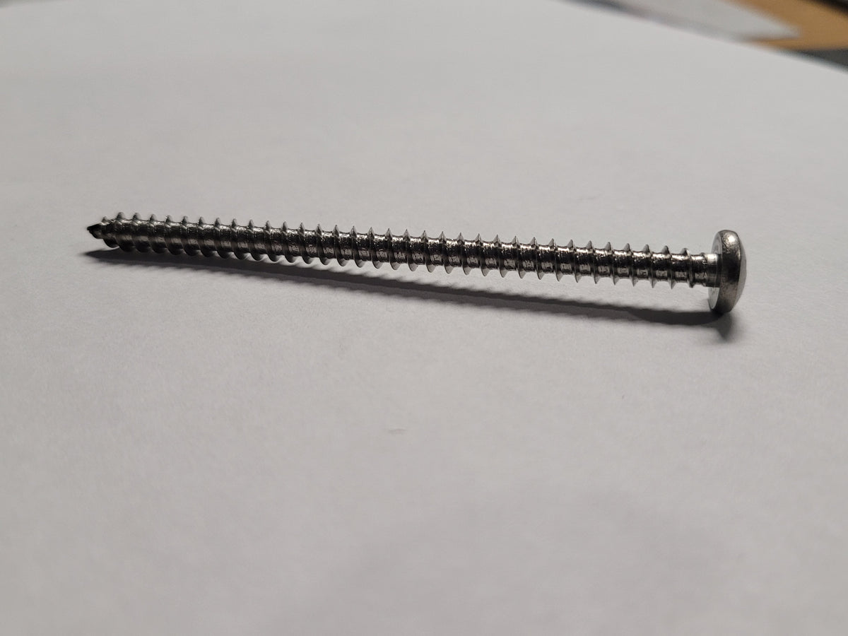 10x3" SS Pan Head Screw, 4-0196