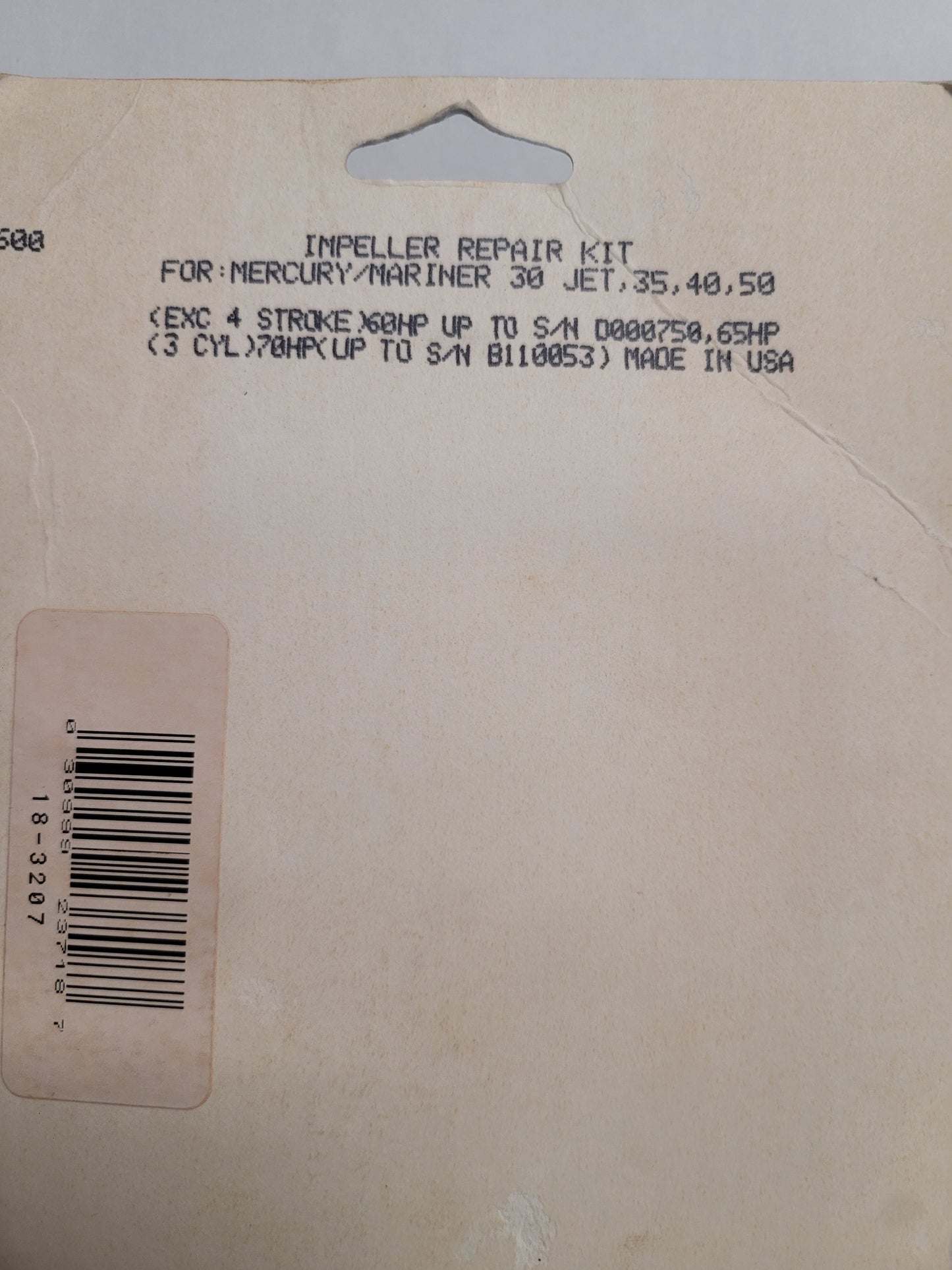 Impeller Repair Kit, Sierra 18-3207