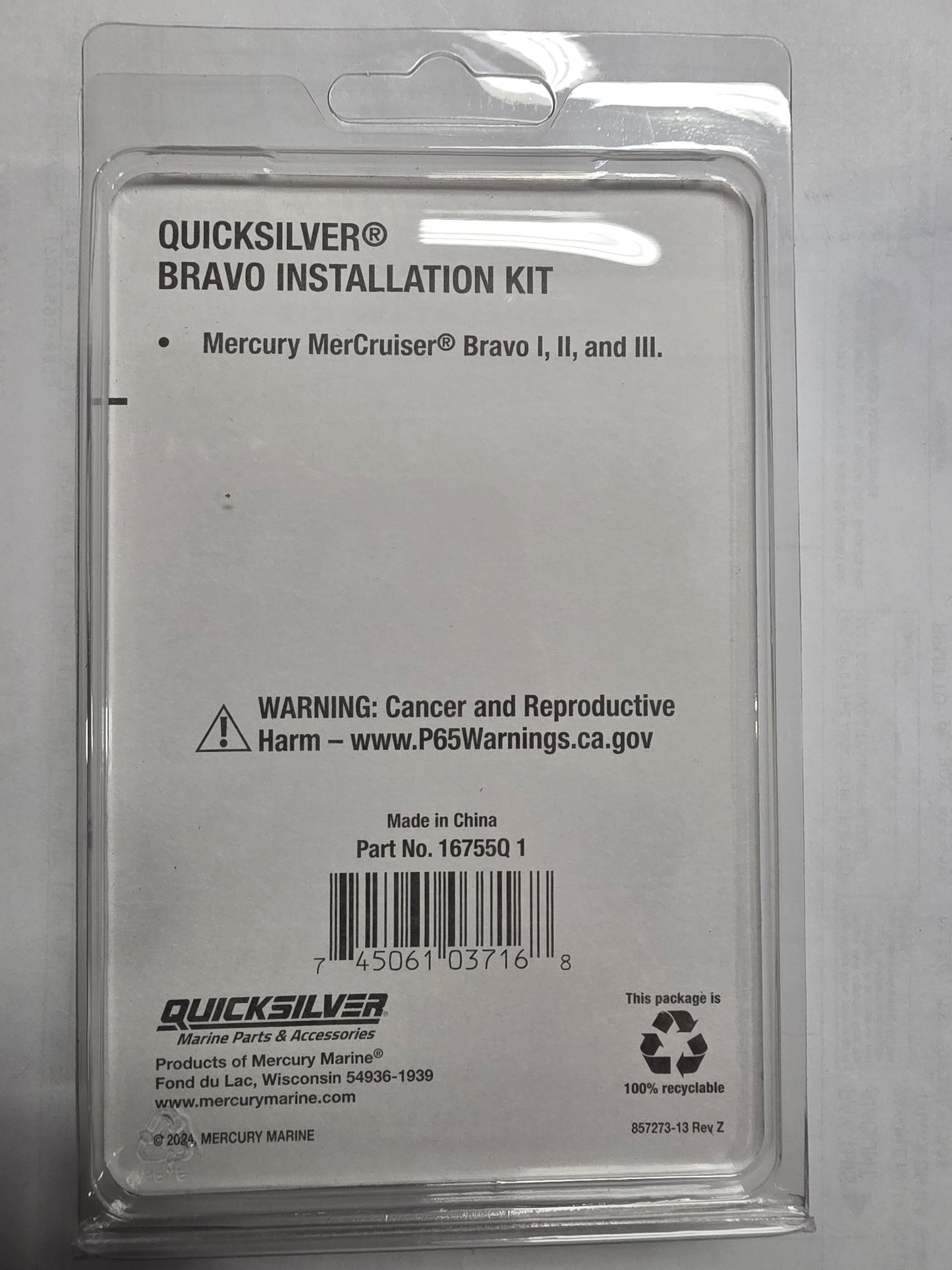 Bravo Intstallation Kit 16755Q1