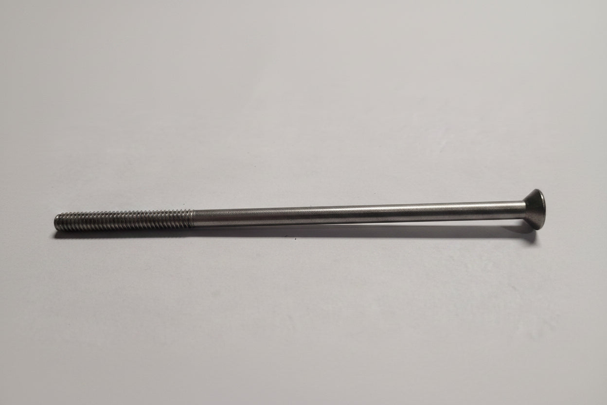 1/4"-20x6" SS Flat Head Slotted Machine Screw, 3781-1/4x6
