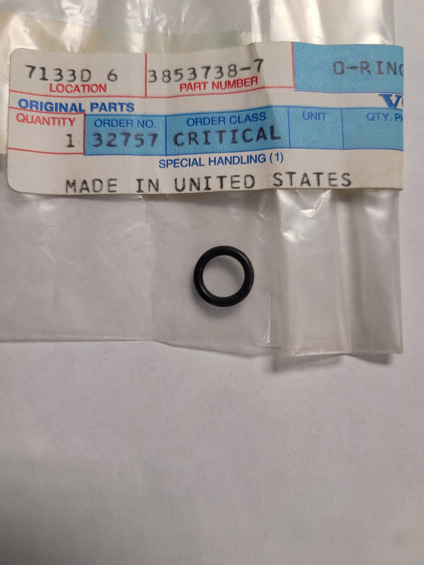 O-Ring, Fuel Pressure Regulator, (NOS) Volvo 3853738
