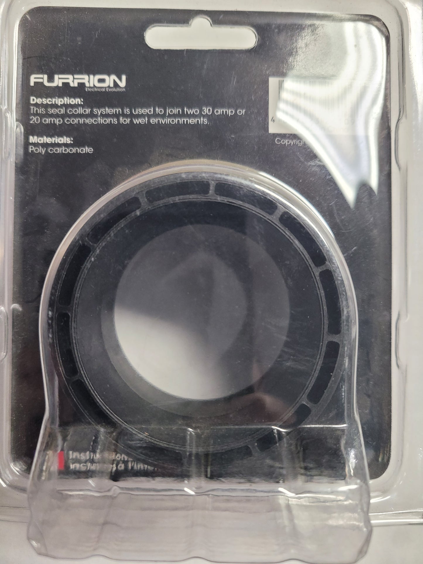 Furrion Sealing Collar, 30 and 20 Amp Seal Collar W/Threaded Ring