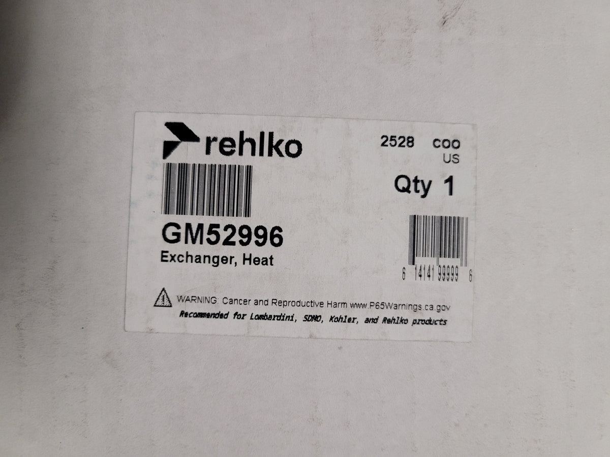 Kohler GM52996 Heat Exchanger Tube