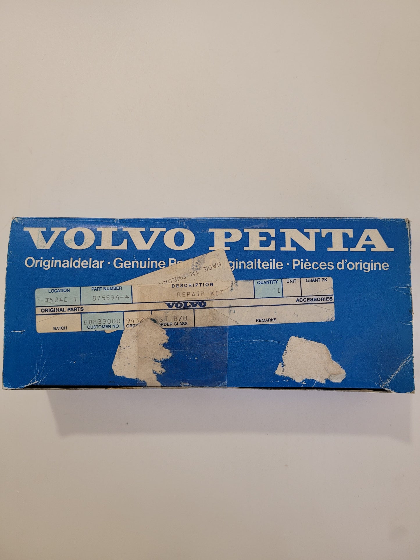 Volvo Penta 875594 Pump Repair Kit NOS