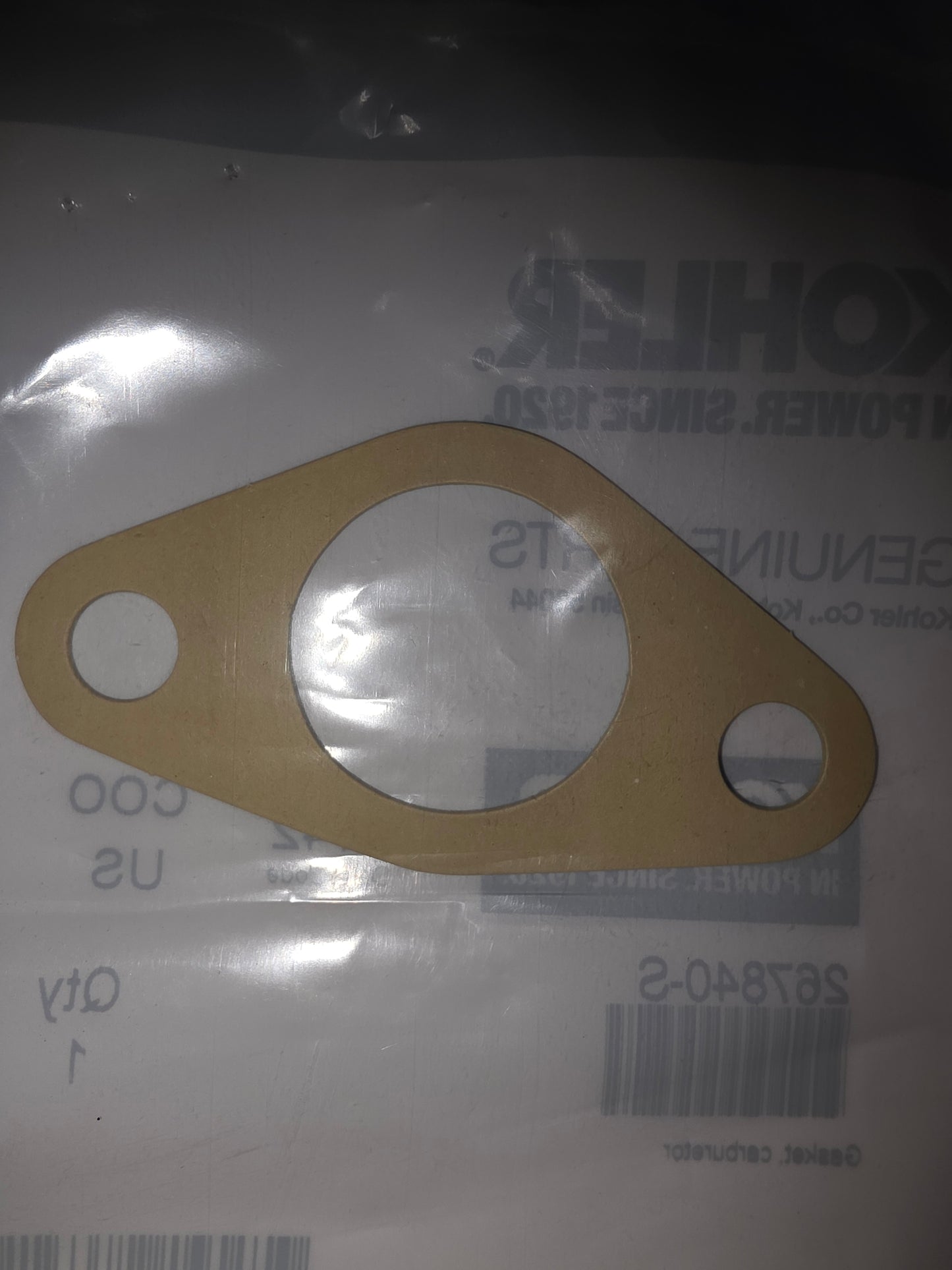 Kohler 267840-S gasket, carb