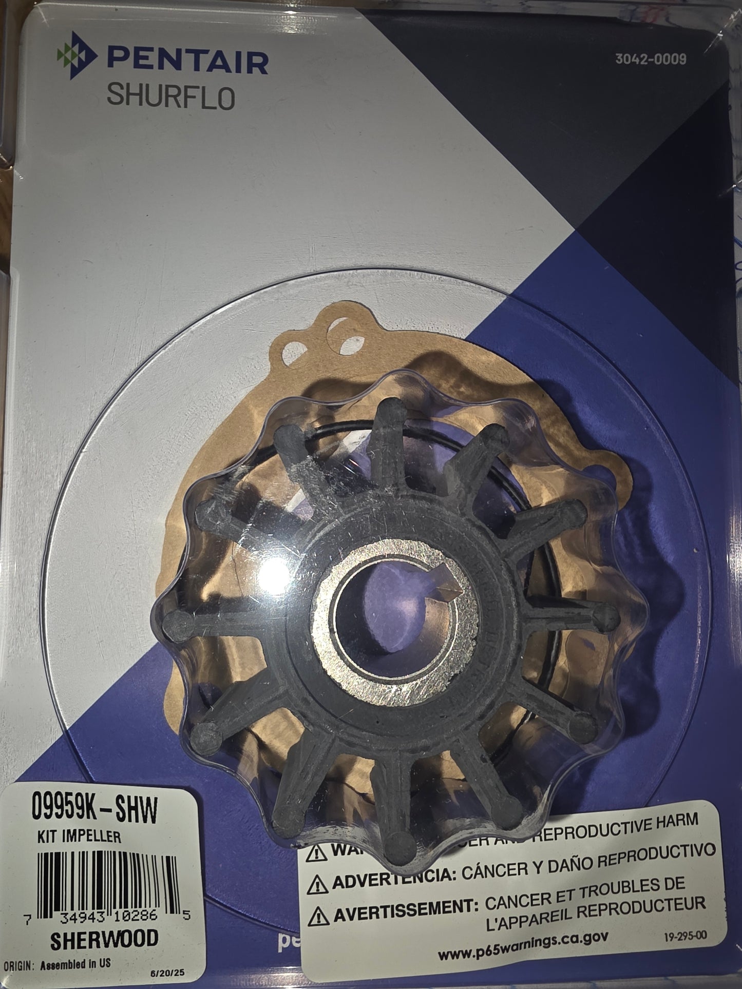 Sherwood 09959K Impeller Kit W/Gaskets