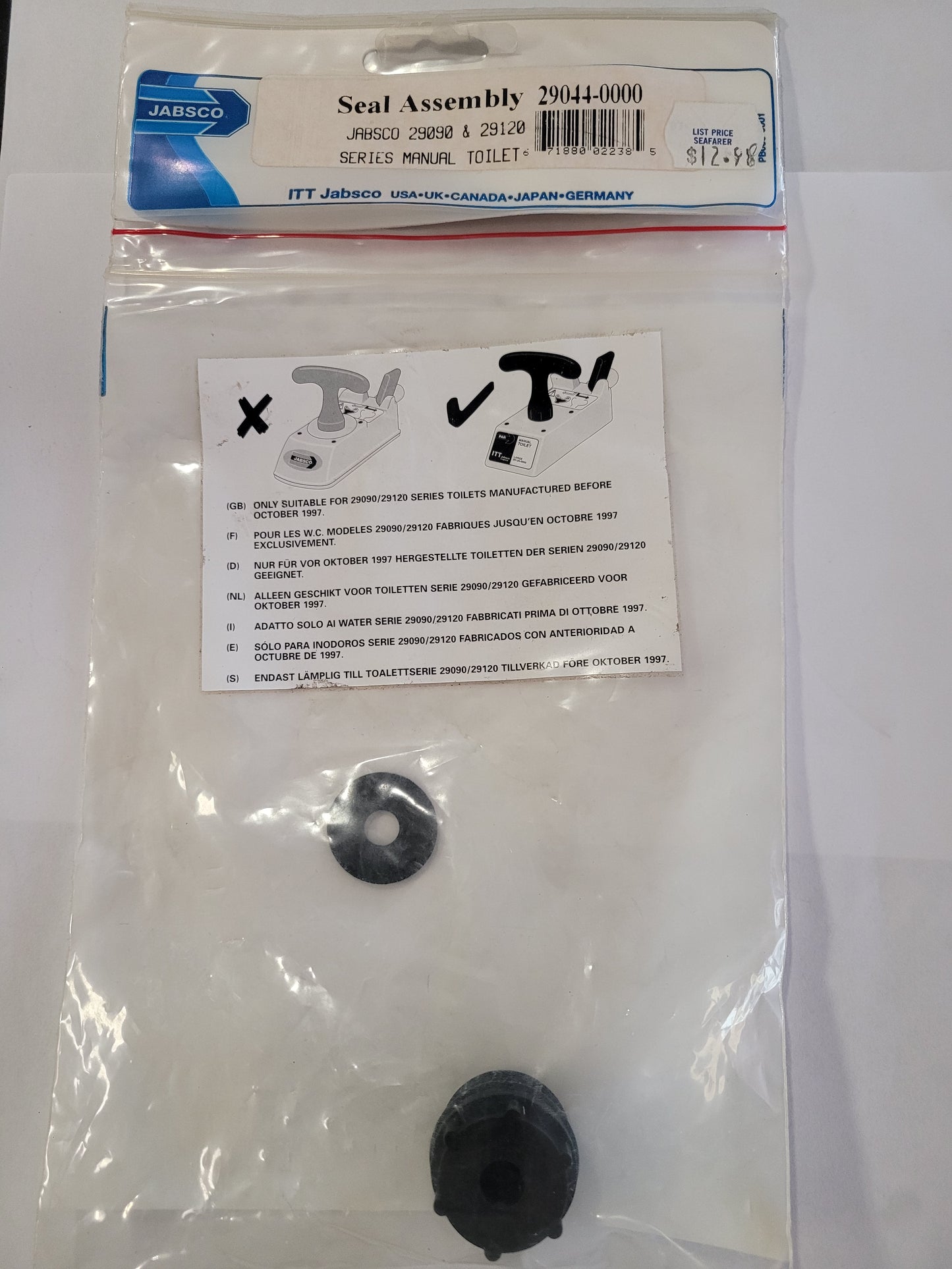 Seal Assembly, Jabsco, 29044-0000
