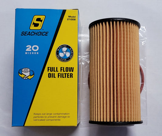 OIL FILTER, VOLVO - MICRON 20 ELEMENT w/ PLASTIC END CAP