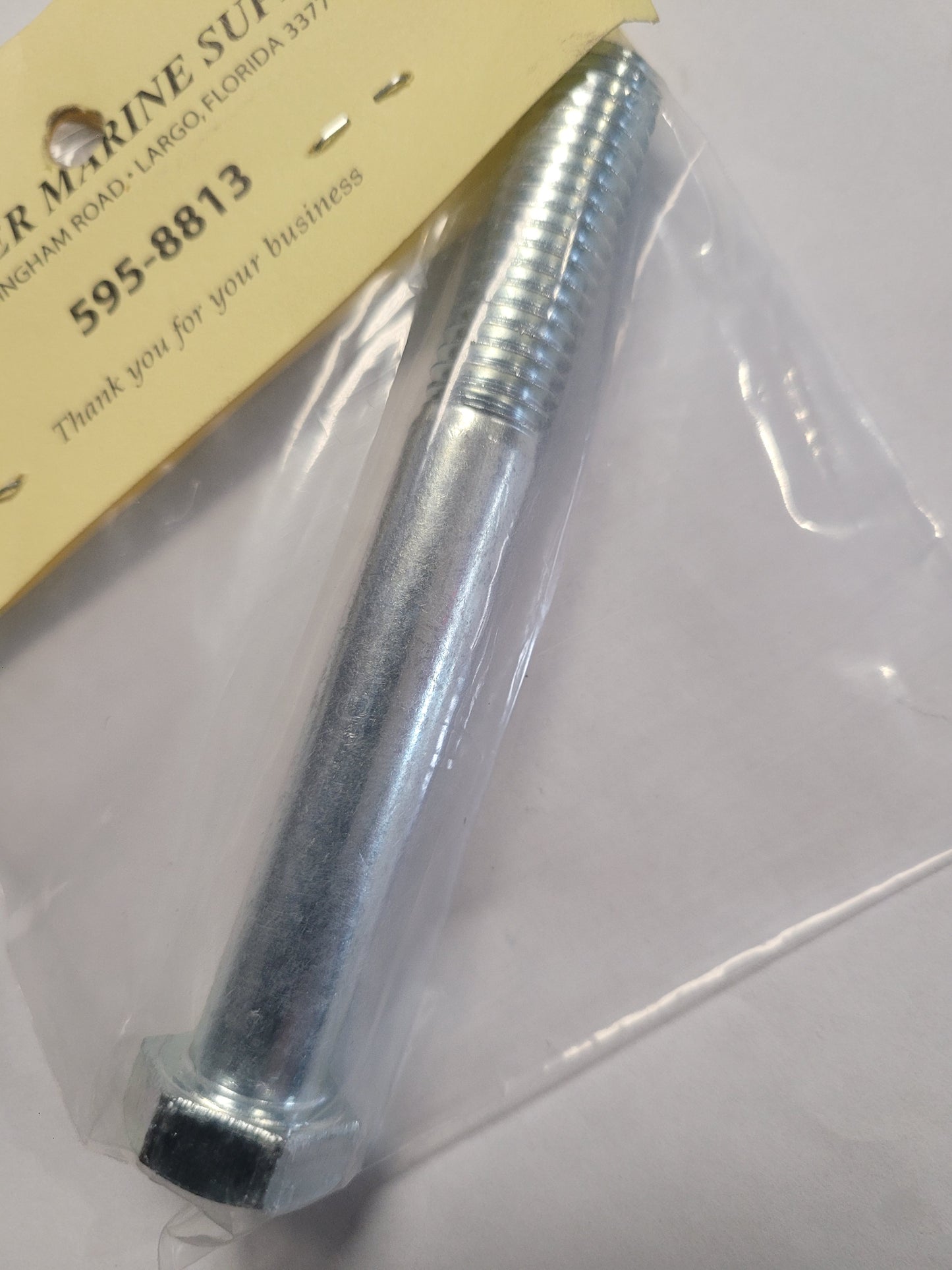 1/2"x4" plated bolt