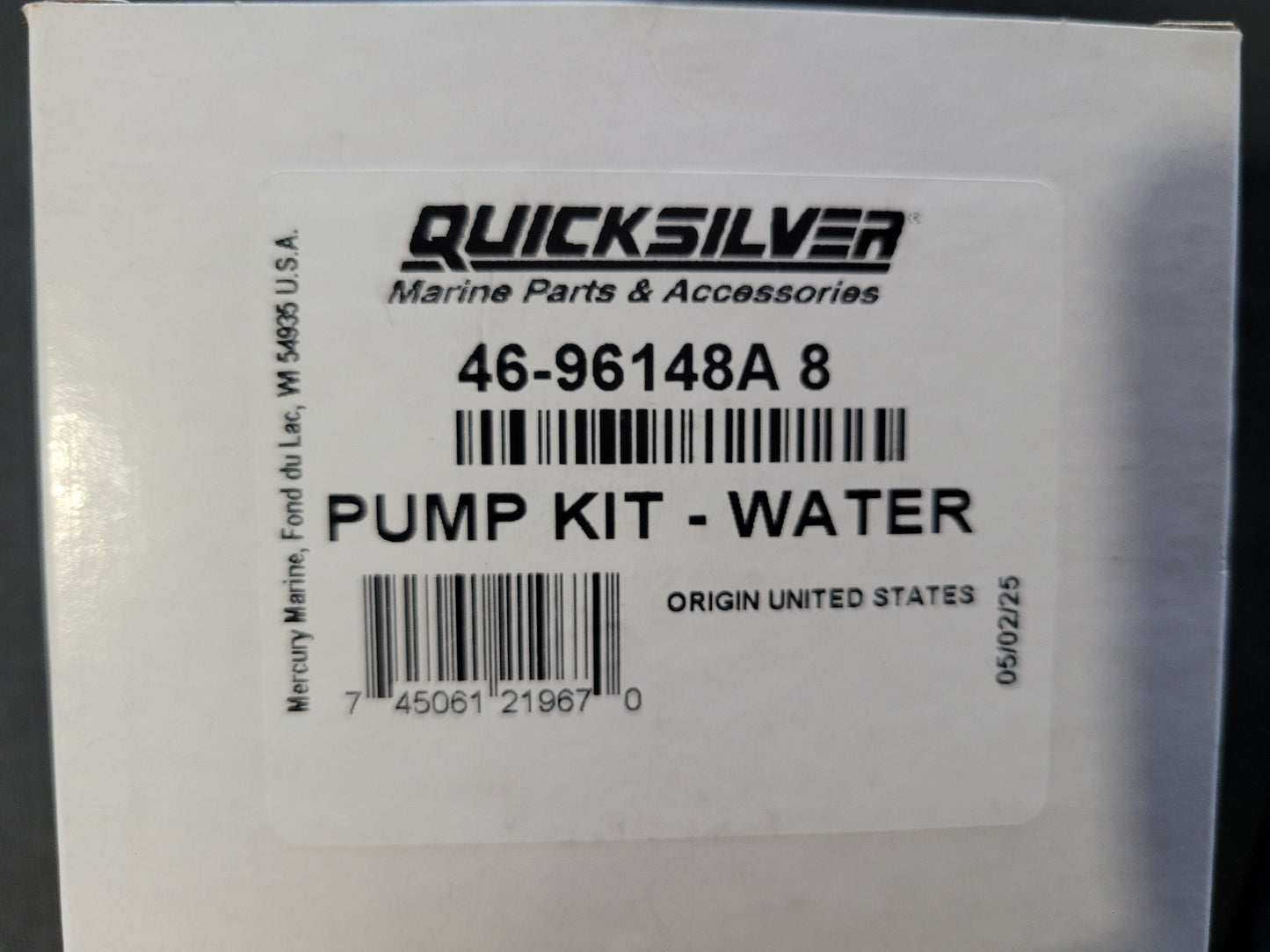 Quicksilver WATER PUMP REPAIR KT (BOXED)