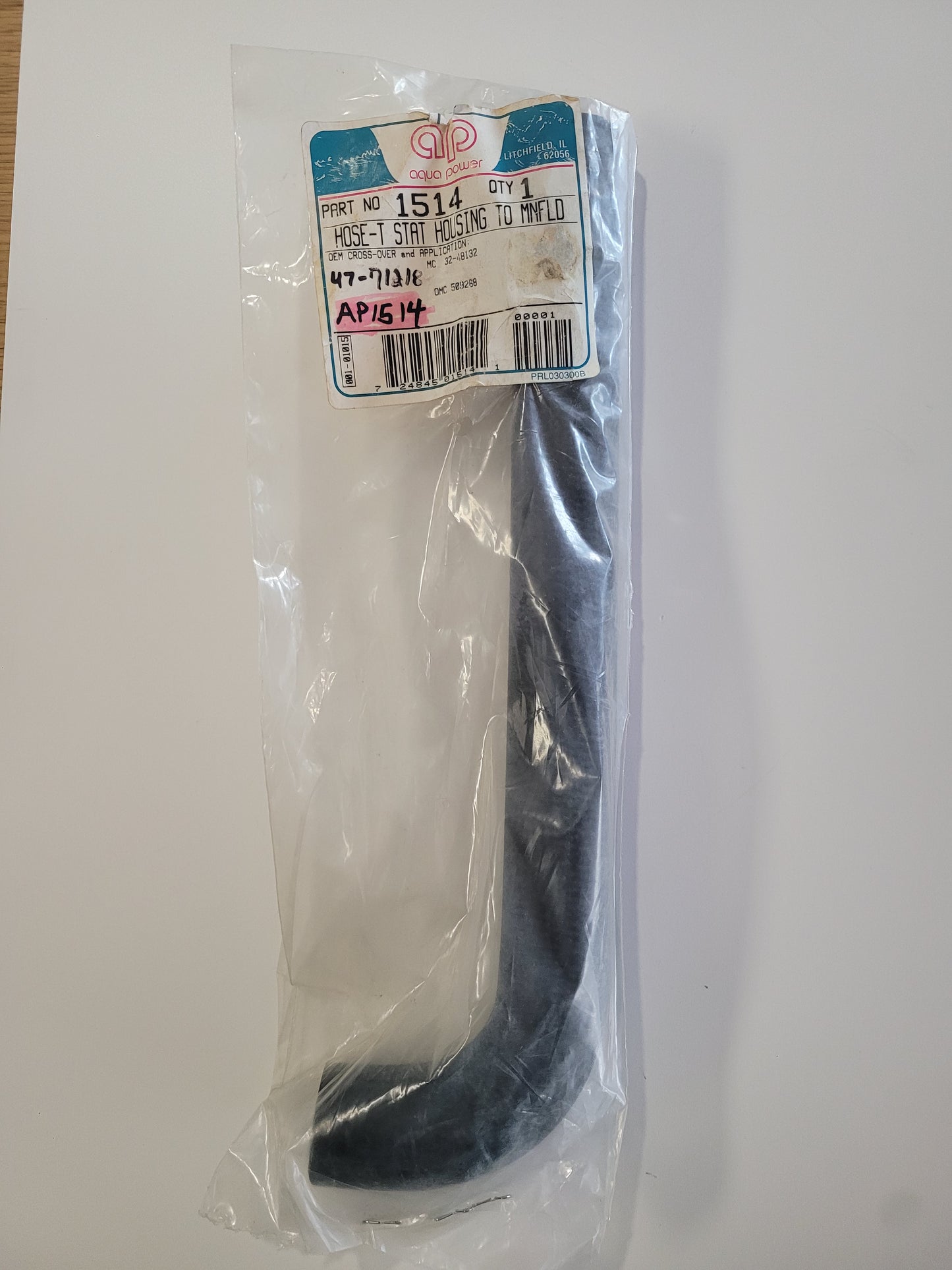 Hose,T-stat Hsg. To Man. Aqua Power 1514