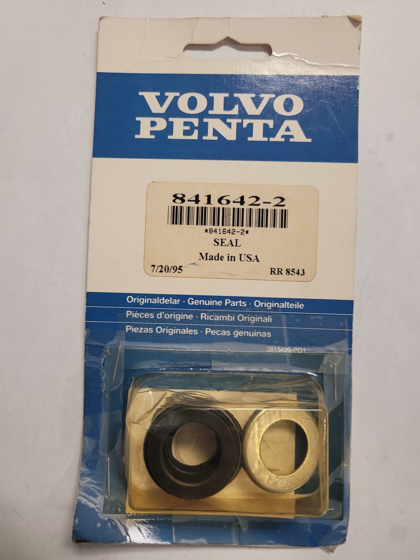 Seal, Seawater Pump, (NOS) Volvo 841642