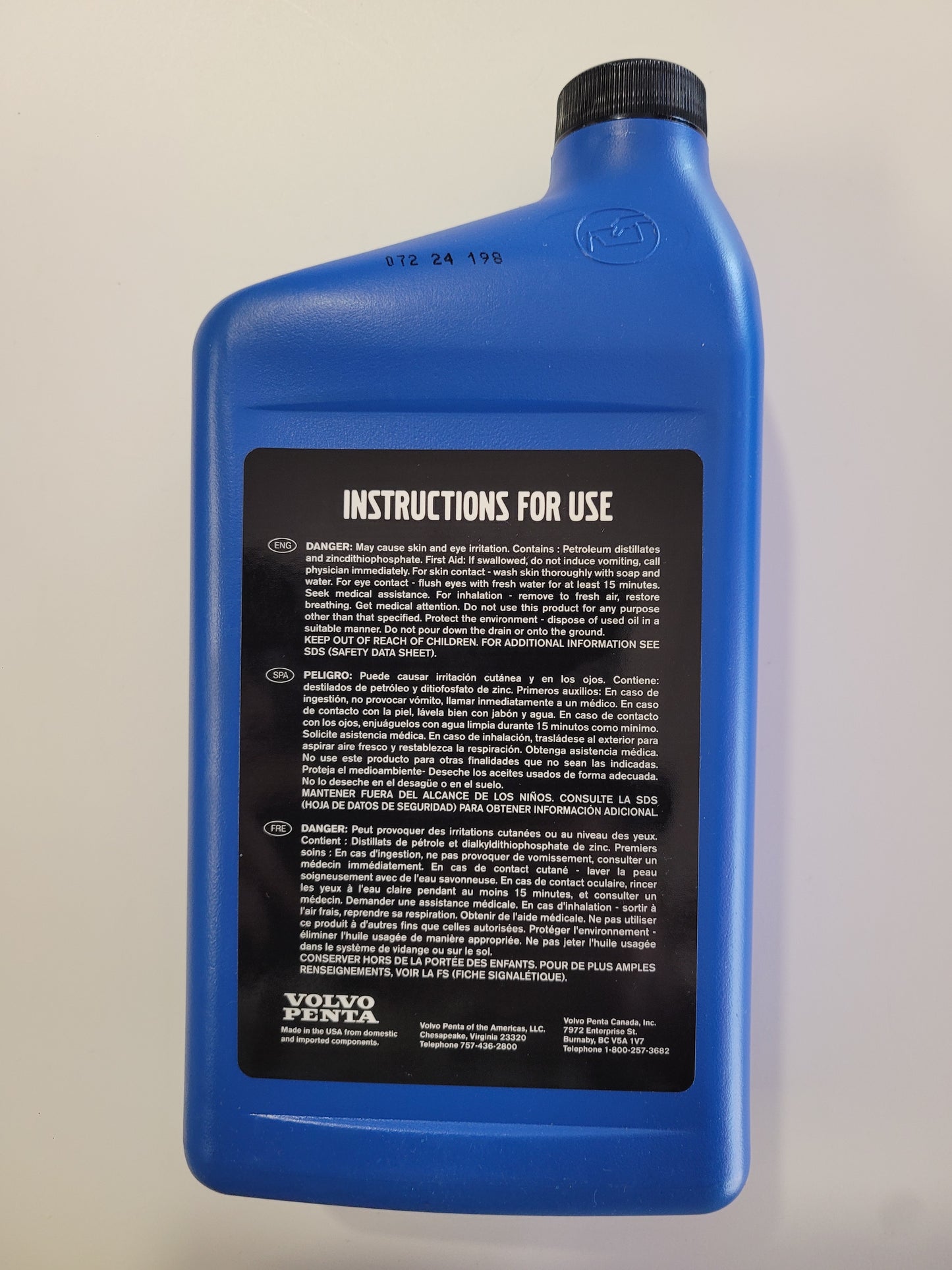 Volvo Synthetic Gear Oil, Qt.