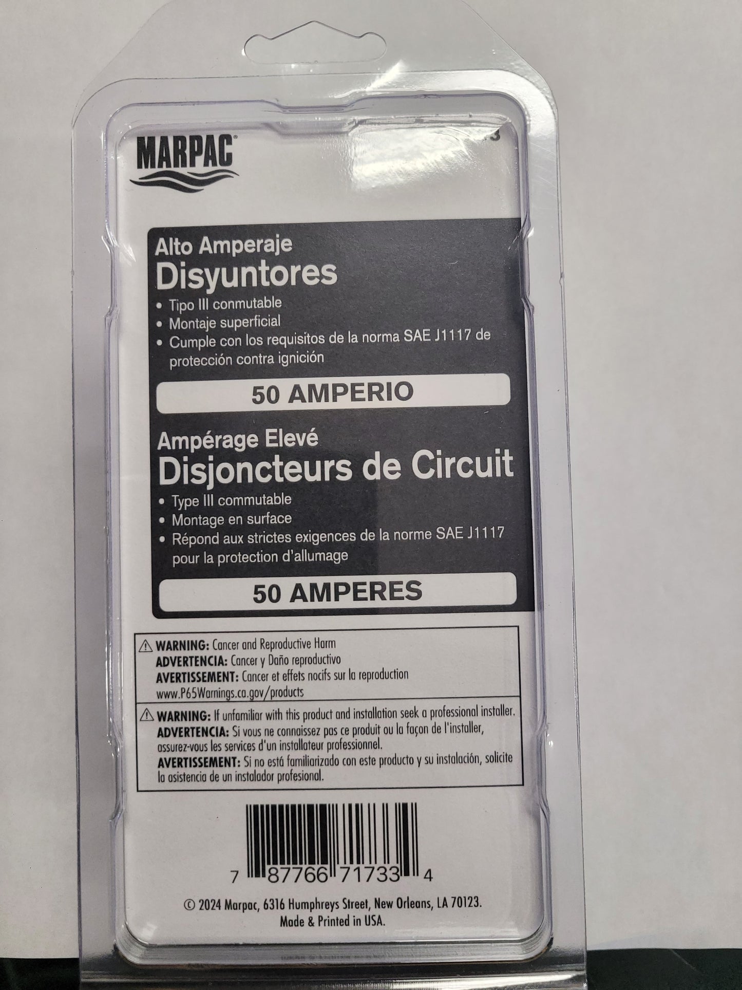 High Amp Circuit Breaker - Bussmann 285 Series (50 Amp, Surface Mount)