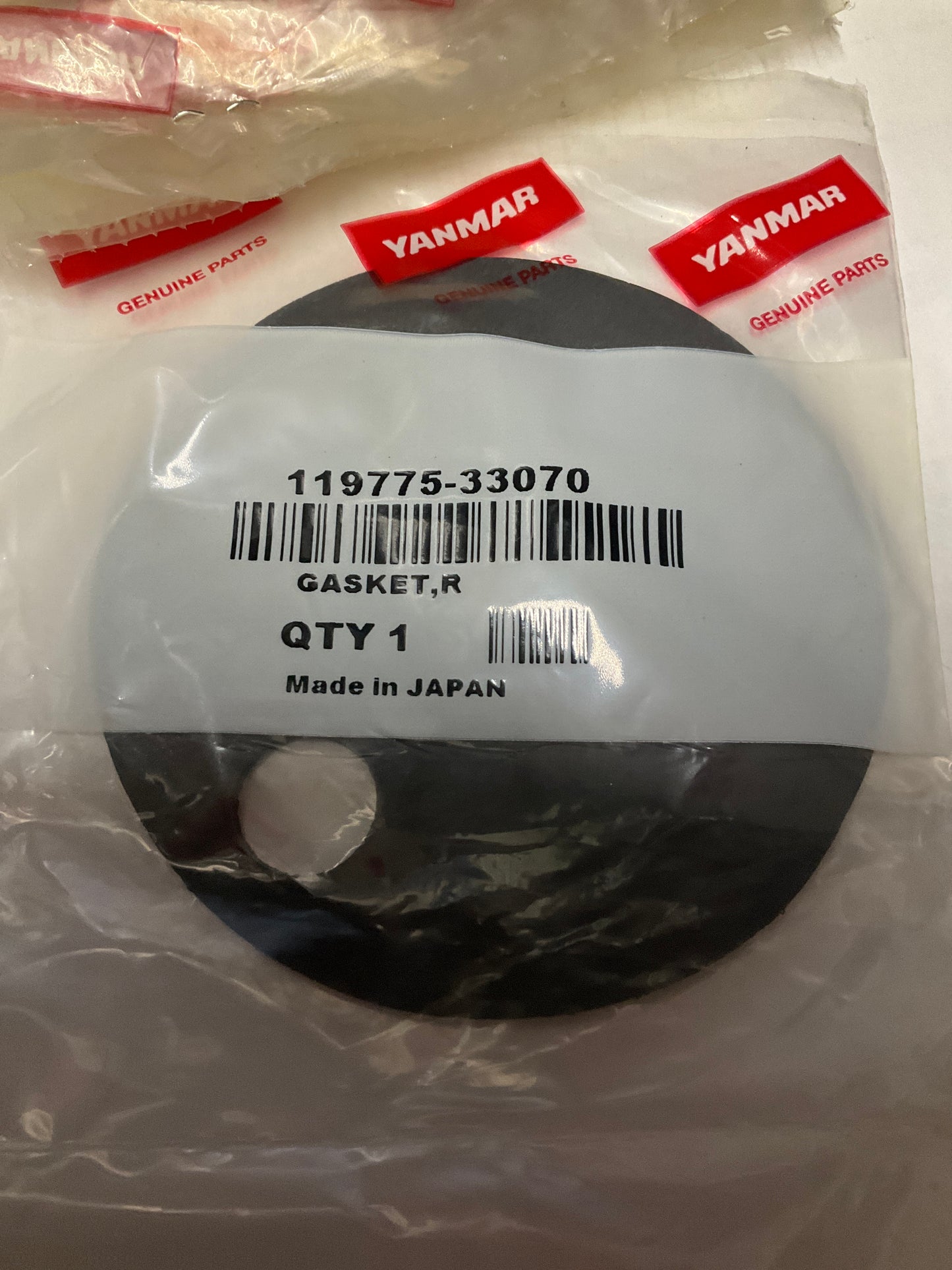 Yanmar 119775-33070 Rubber Gasket, R