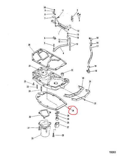 Gasket, Adapter Plate, Sierra 18-0879
