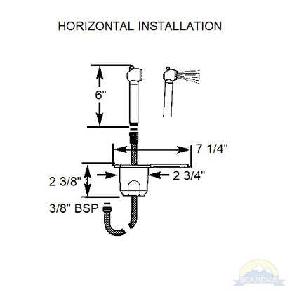 Scandvik Recessed Transom Shower