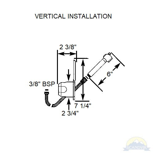 Scandvik Recessed Transom Shower