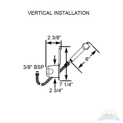 Scandvik Recessed Transom Shower