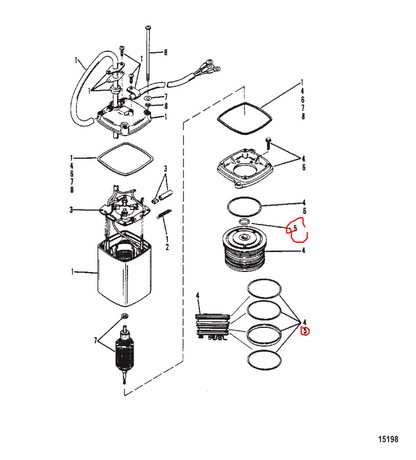 Seal Kit, Trim Pump, Quicksilver 126631