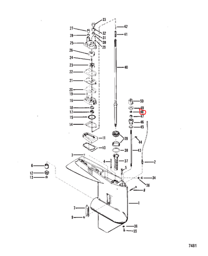 Shift Shaft Washer, Aqua Power 131