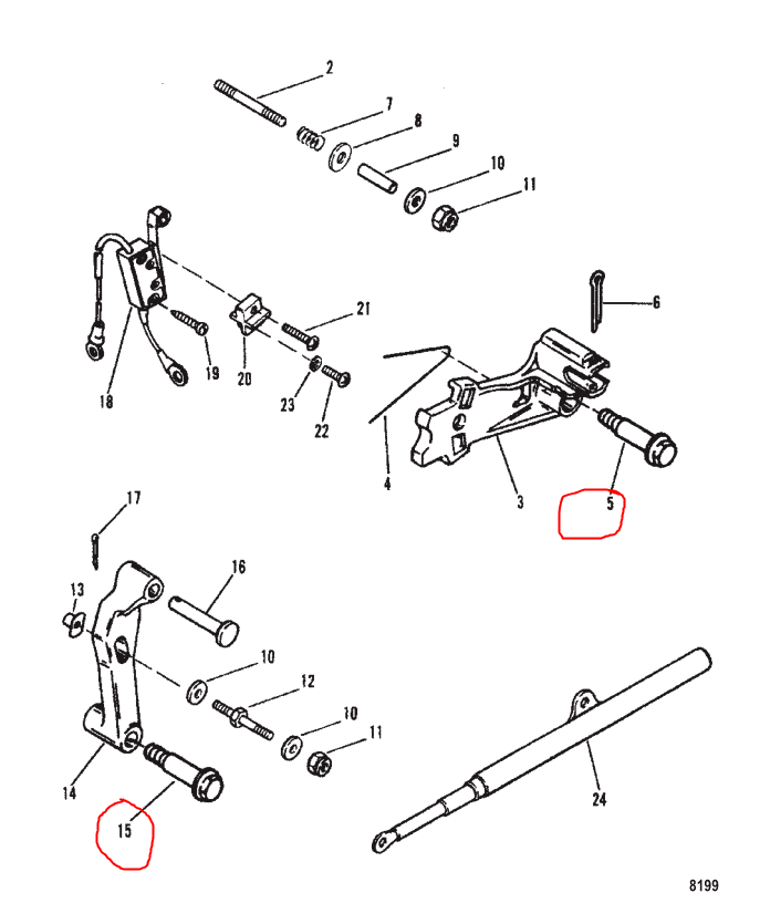 Screw, Shoulder, Quicksilver 13743