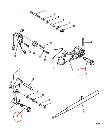 Screw, Shoulder, Quicksilver 13743
