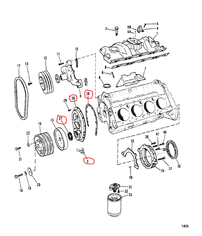 Cover Assy, Timing, Quicksilver 14249A2