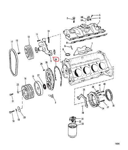 Gasket, Timing Cover, Quicksilver 14250