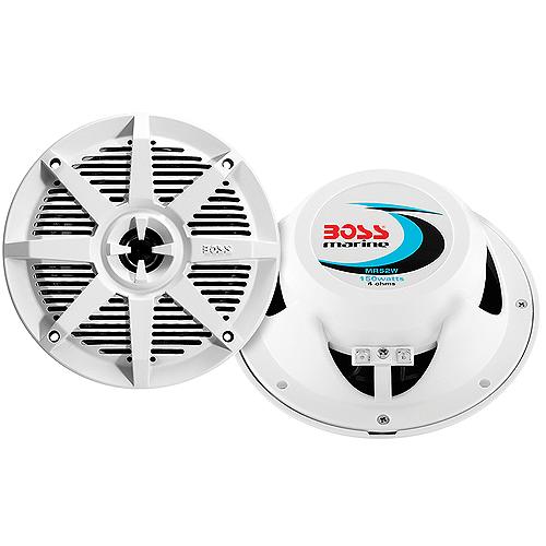5-1/4" 2-Way Marine Full Range Speakers, White, pr.