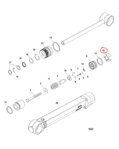 SPACER KIT, TILT, ALPHA/BRAVO, Quicksilver 15768A3