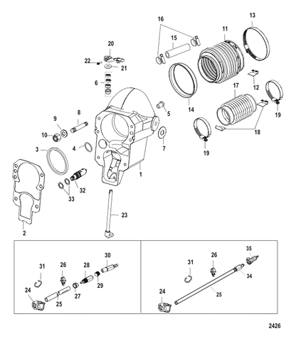 Bellows, Exhaust, Quicksilver 8M0124227