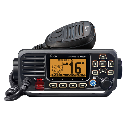M330G71 M330 VHF w/GPS Marine Fixed Mount, Black