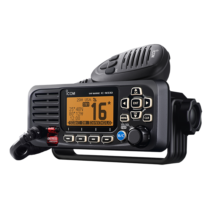 M330G71 M330 VHF w/GPS Marine Fixed Mount, Black
