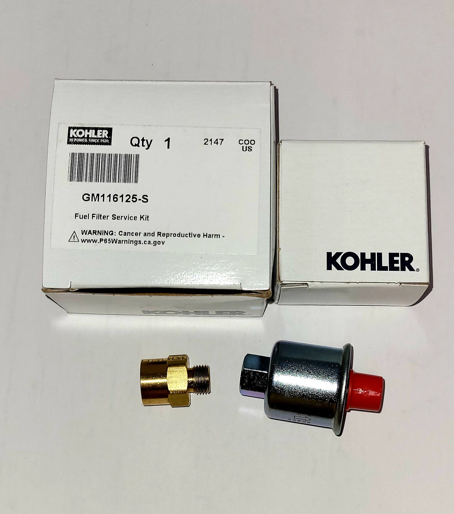 Kohler GM116125-S Fuel Filter service kit 267987