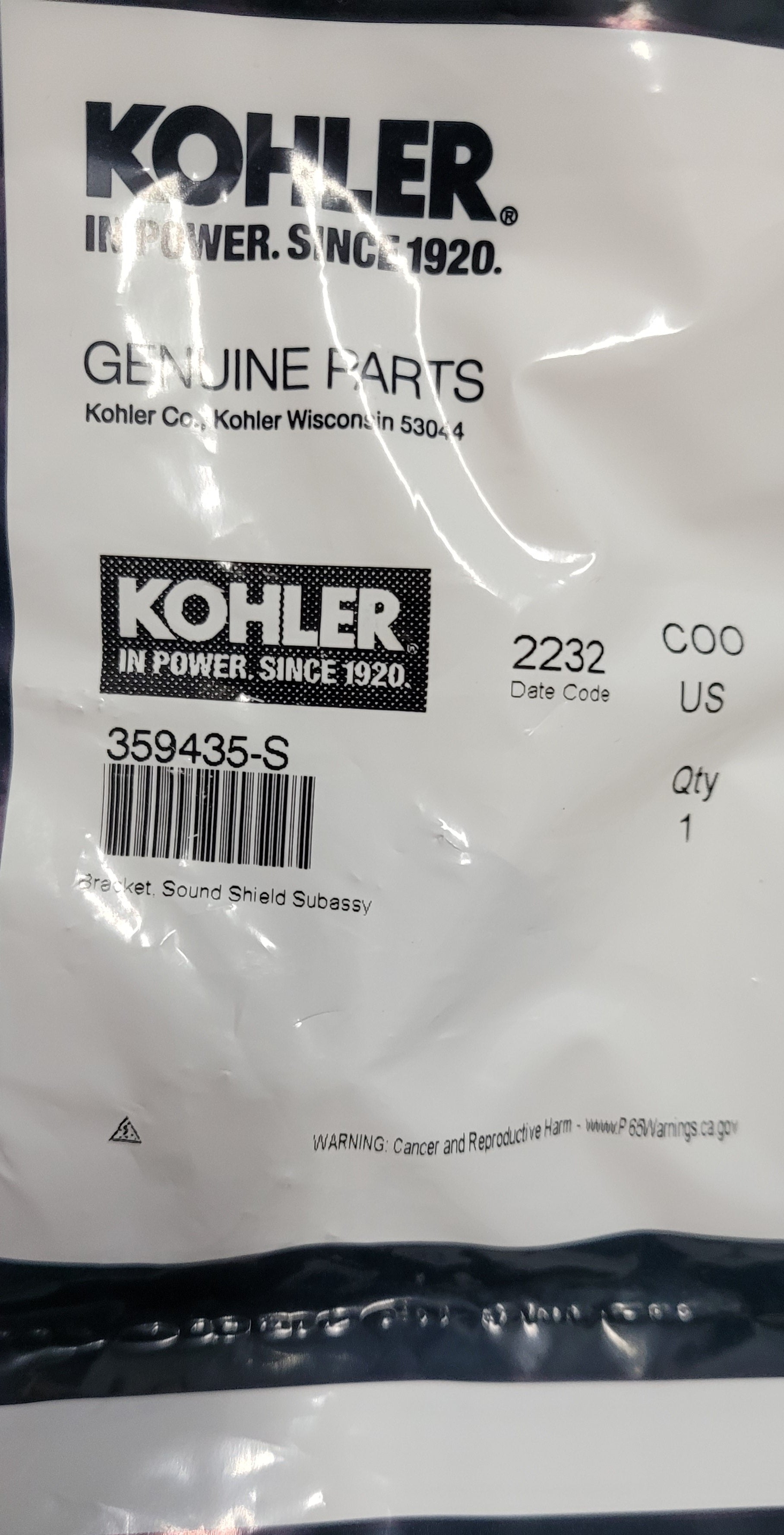 Kohler 359435-S Bracket