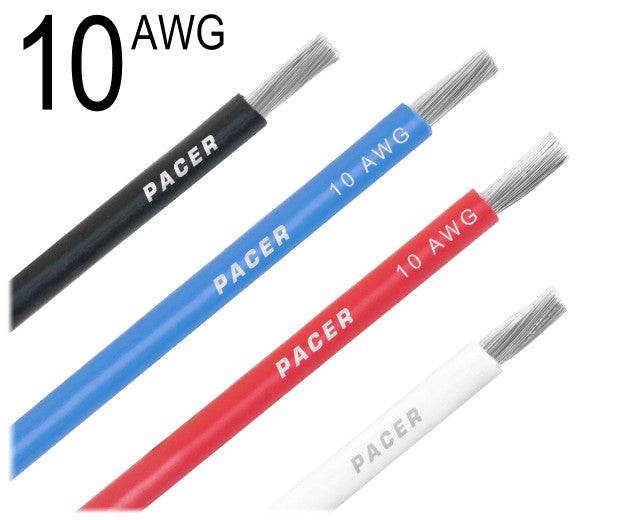 10 Gauge Marine Wire, Tinned, White